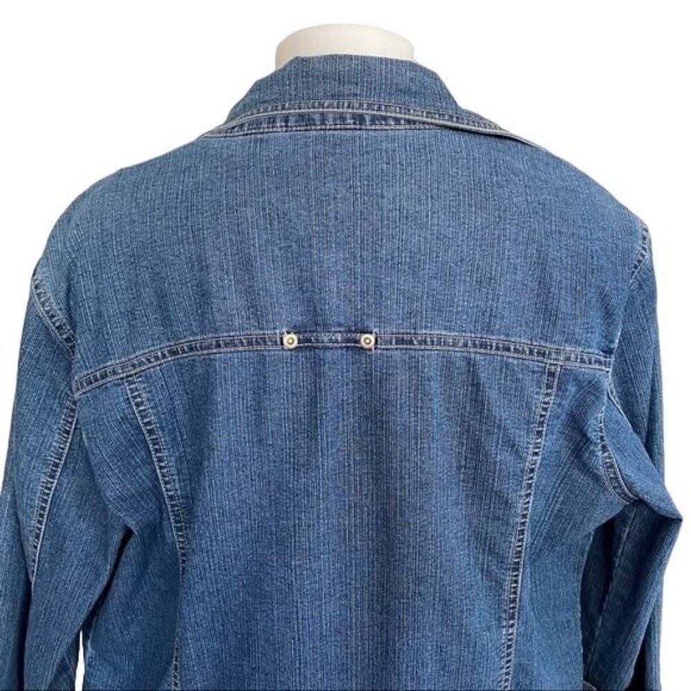 Vintage Erika Denim Jacket Blue Jean Button Down Jacket Size S - Picture 6 of 7